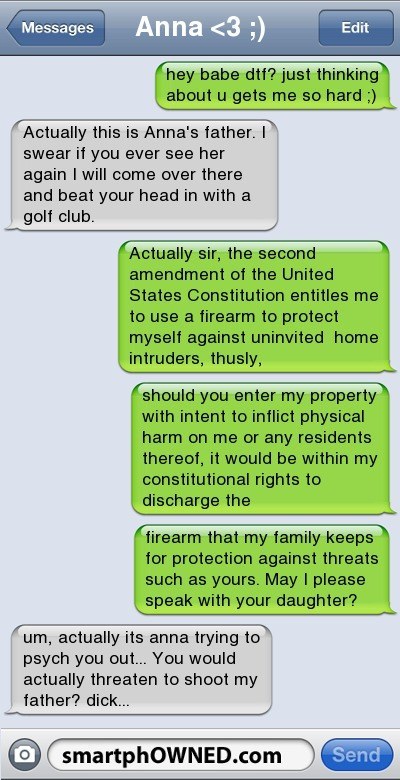 When you need to lay down the law.